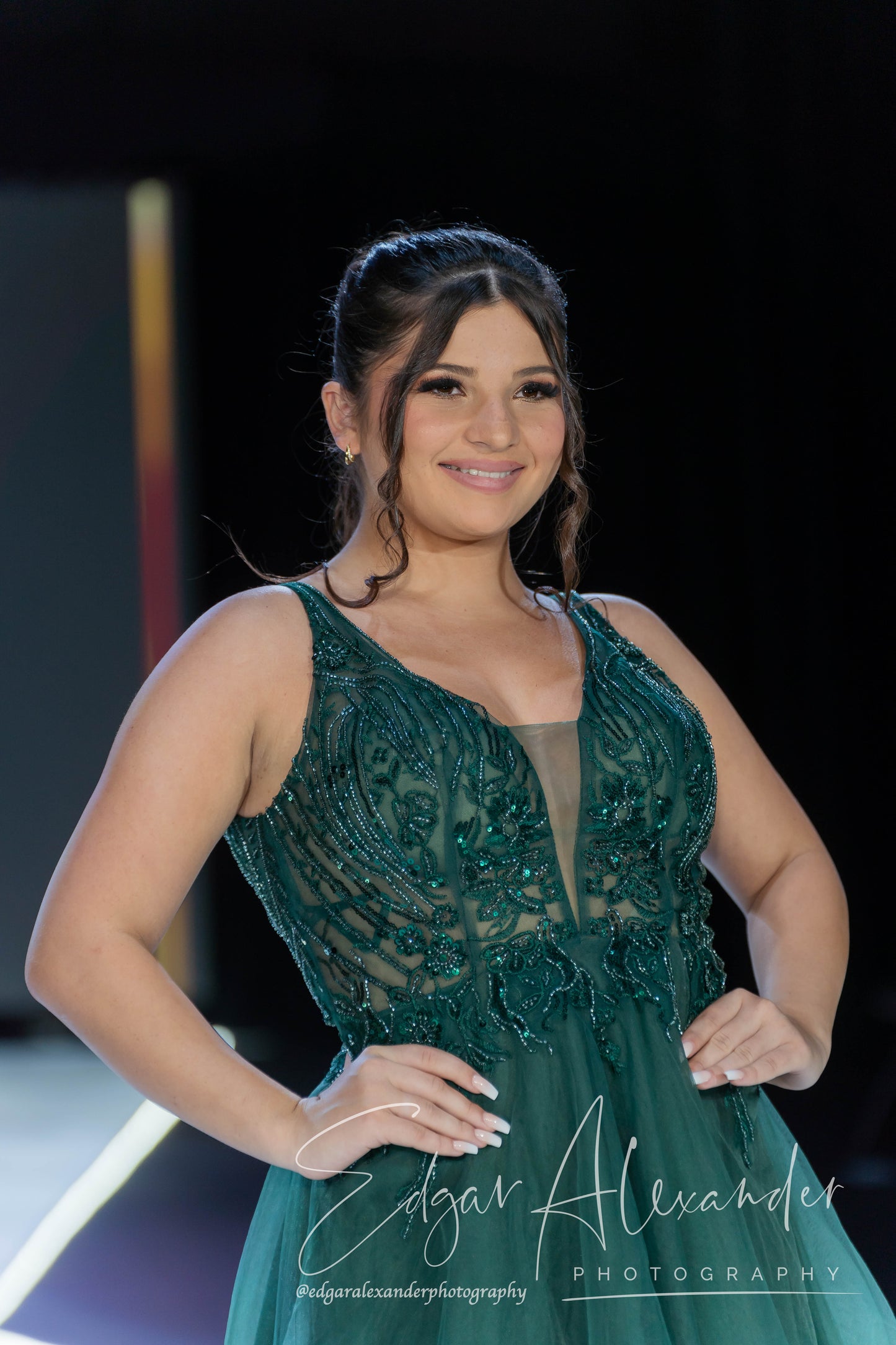 Aurora princess dark green drees