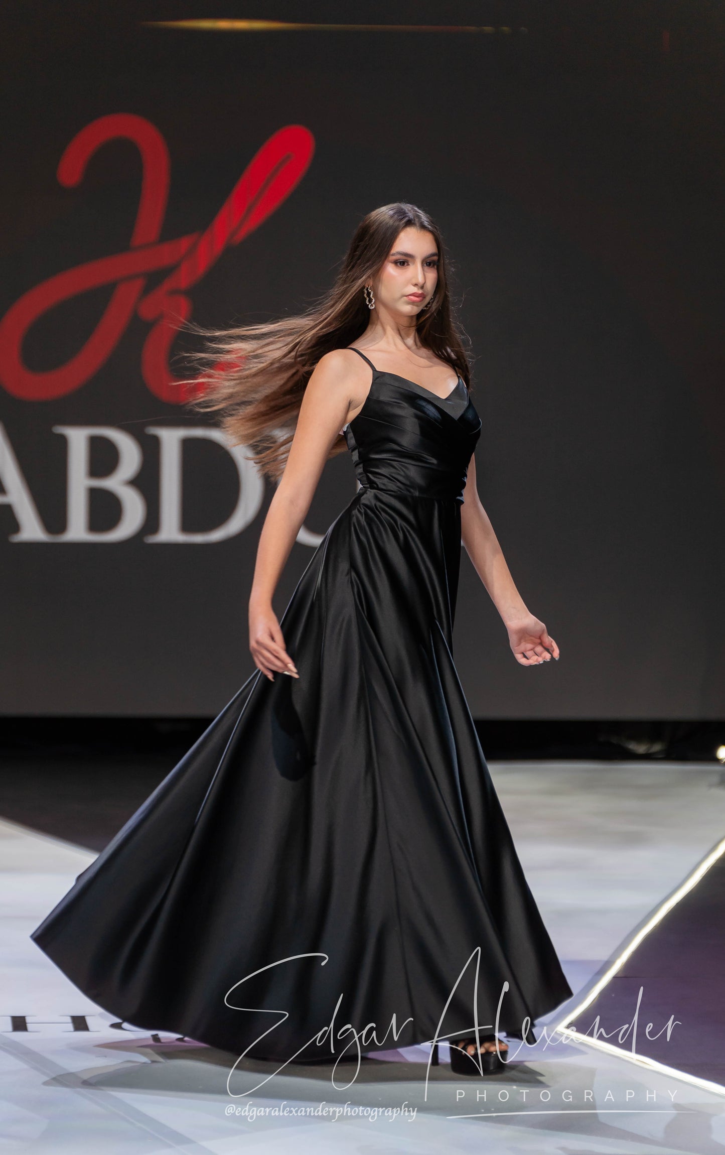 Enigma elegant black long prom dress