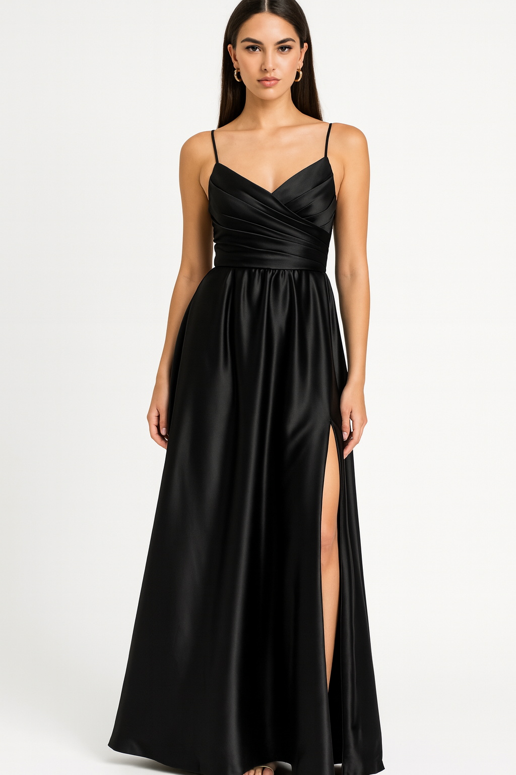 Enigma elegant black long prom dress