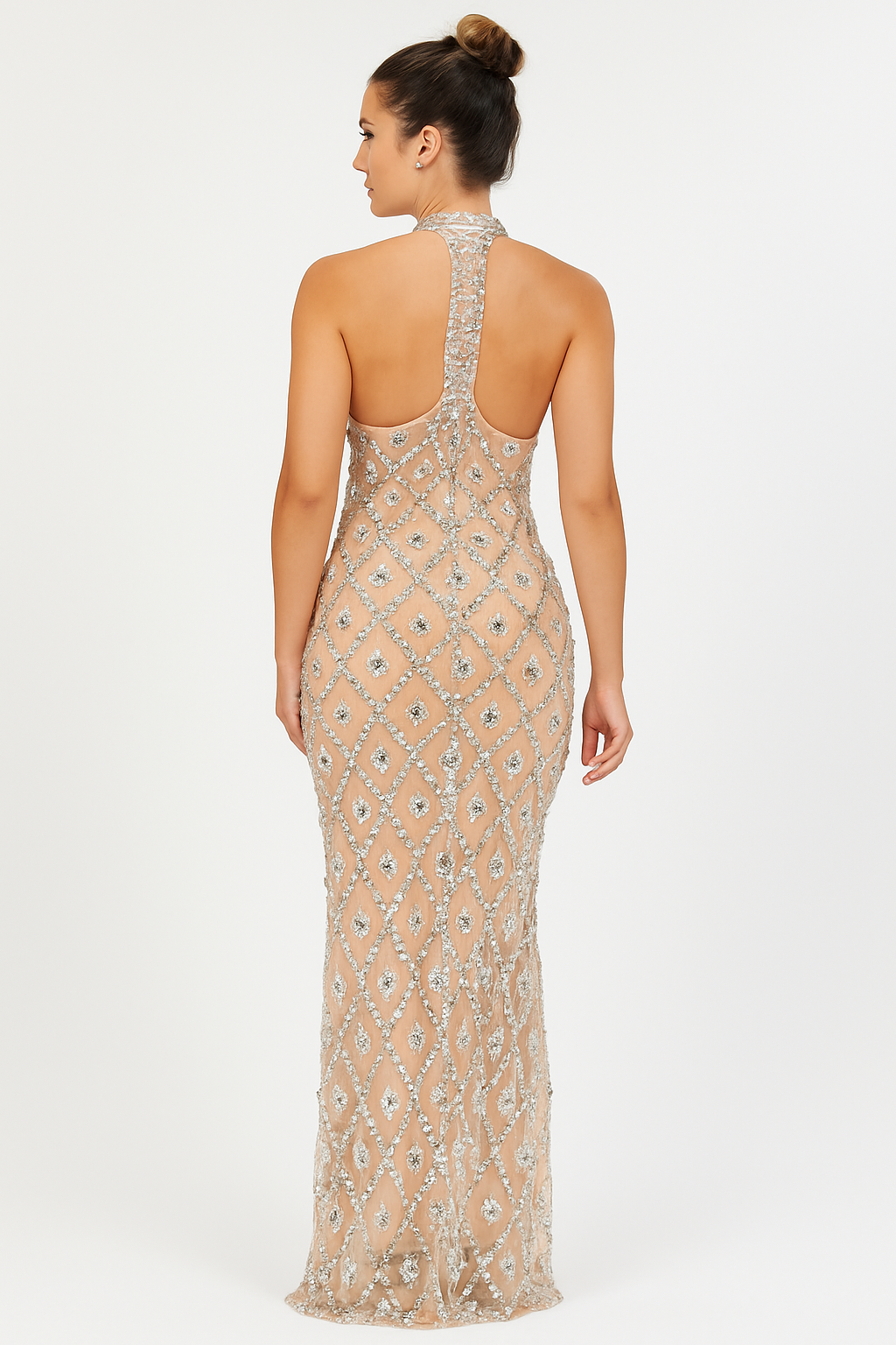 Scarlett white stone long dress