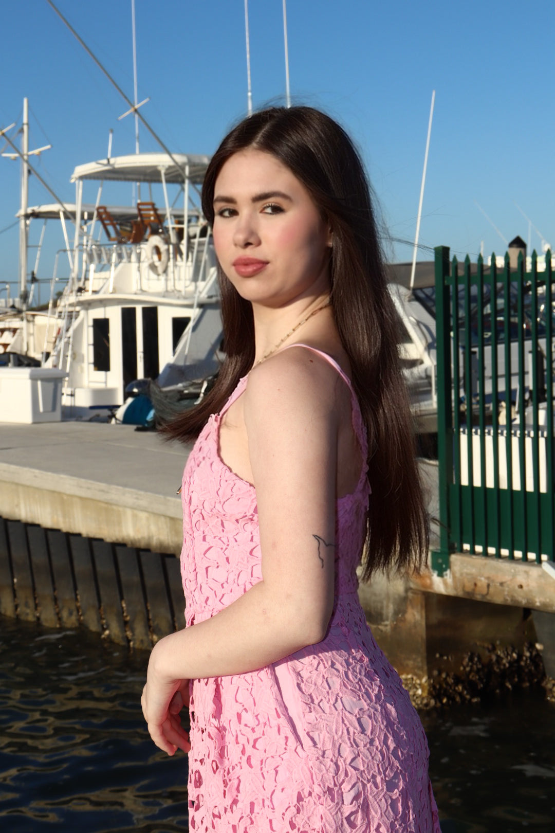 Blush Pink Lace Maxi Dress – Feminine & Elegant