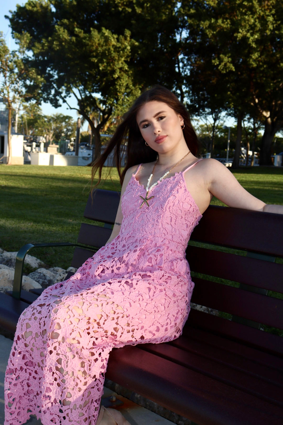 Blush Pink Lace Maxi Dress – Feminine & Elegant