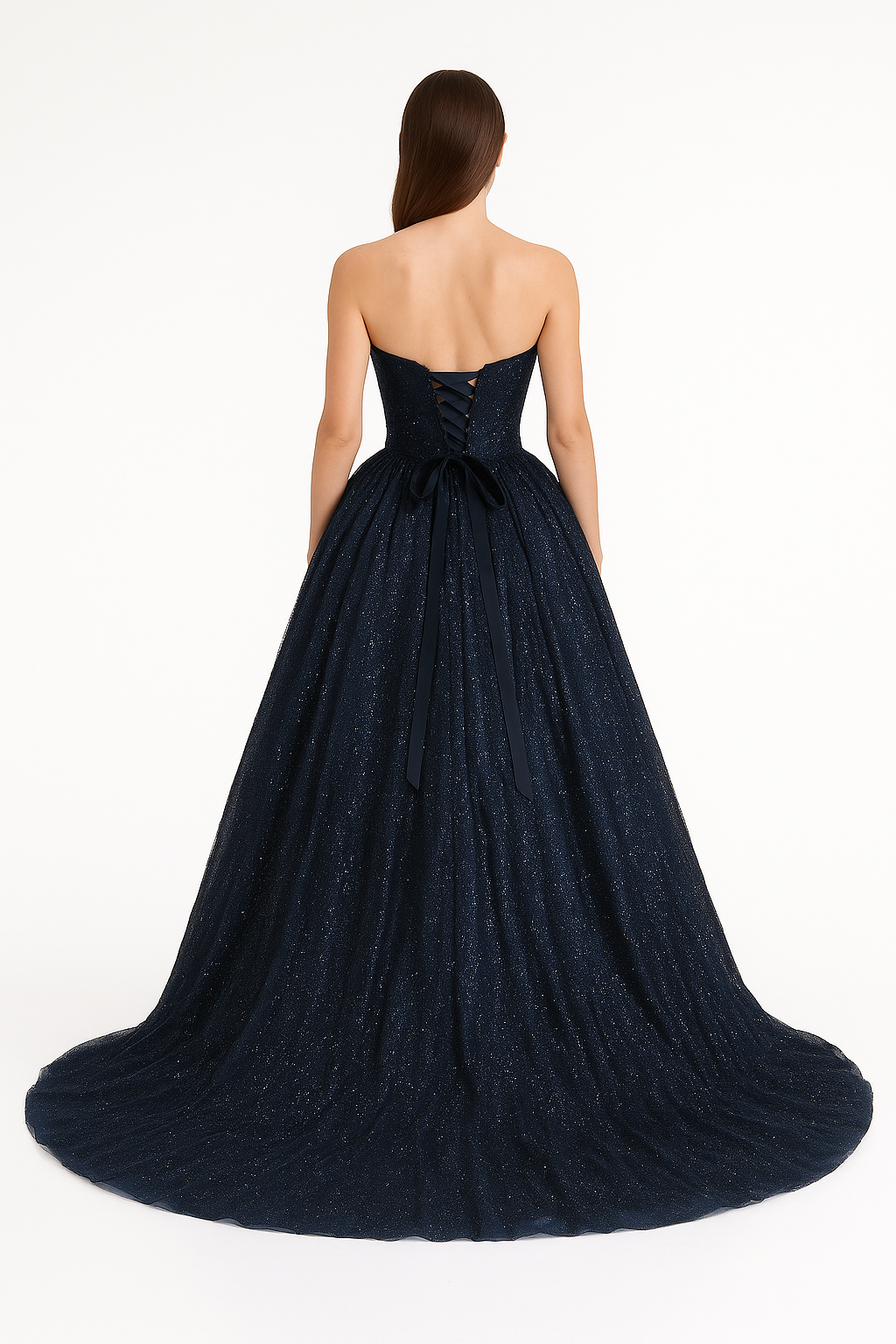 Midnight Sparkle Ball Gown – Timeless Elegance