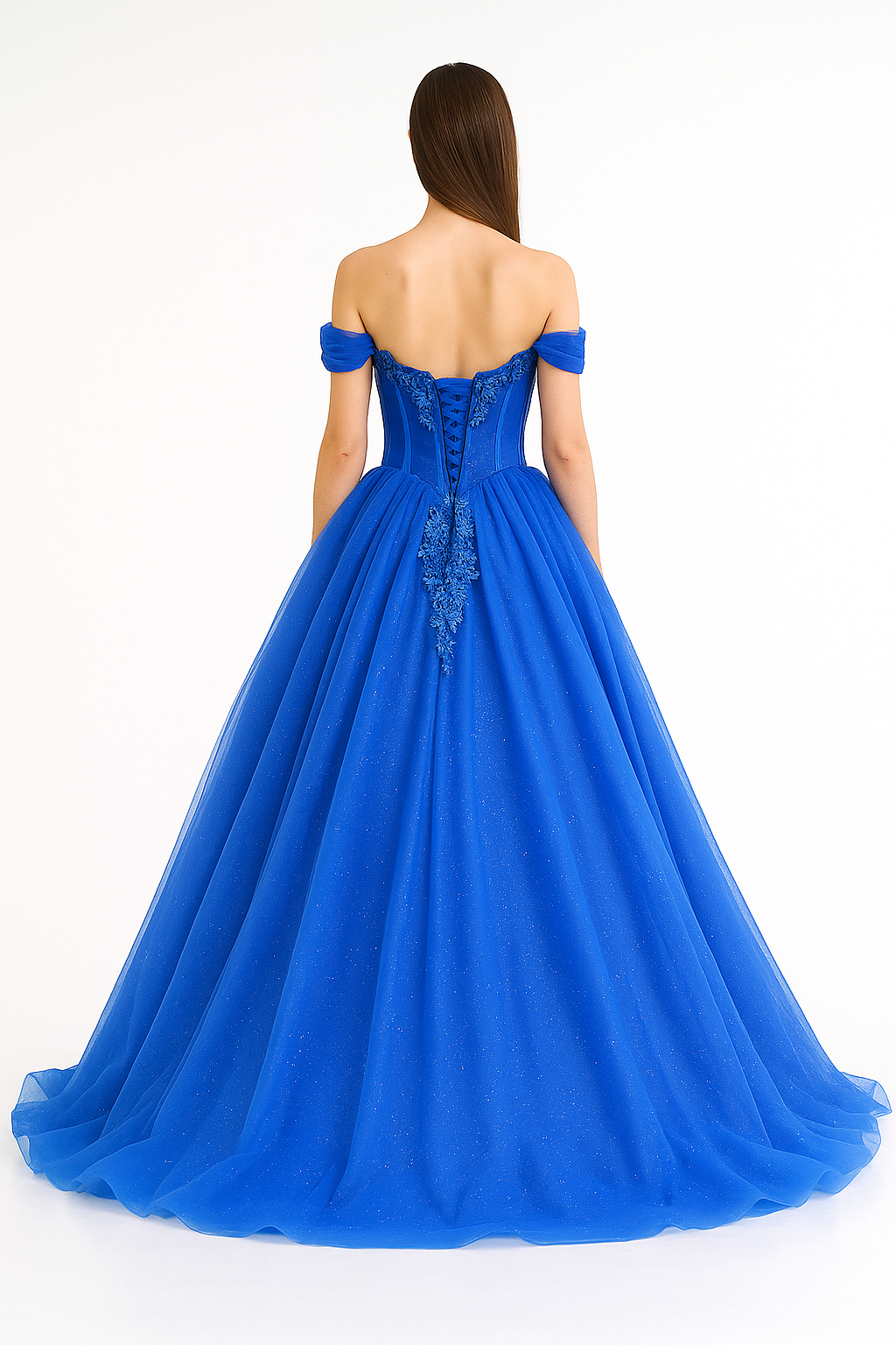 Royal Enchantment Blue Ball Gown – Timeless Majesty