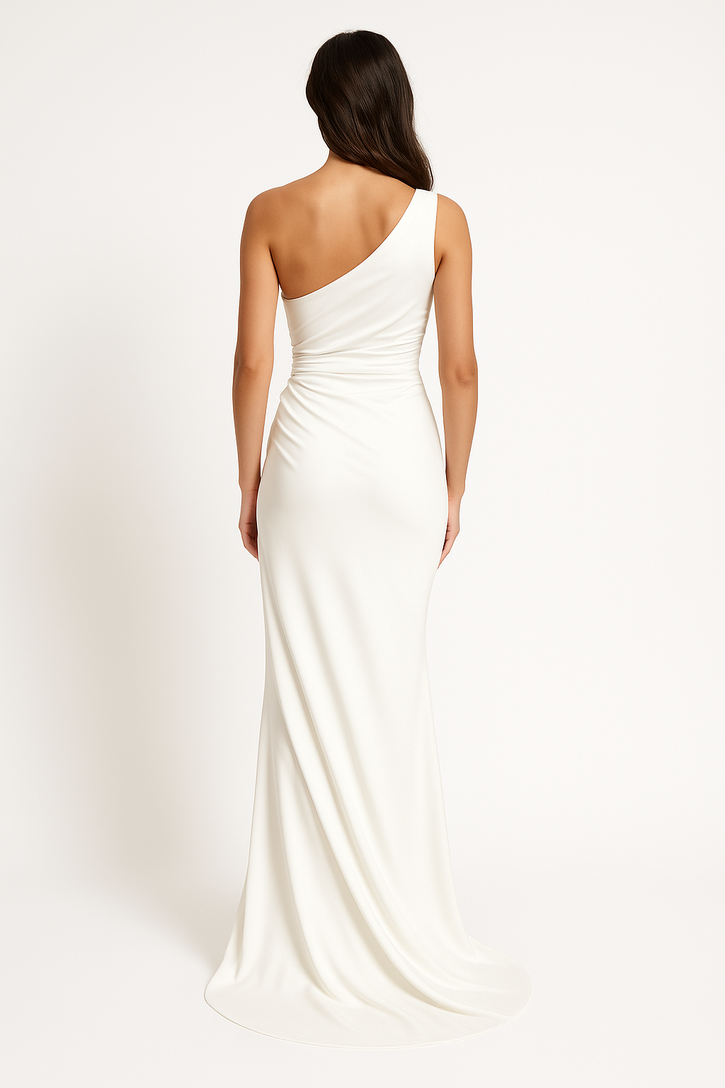 The Celeste Gown – Modern One-Shoulder Satin