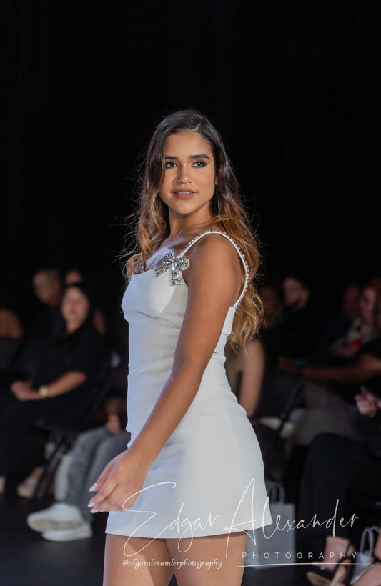 Radiance white short dress