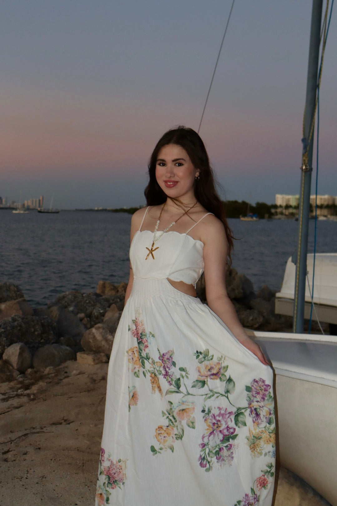 Ethereal Floral Strapless Maxi Dress – Effortless Elegance