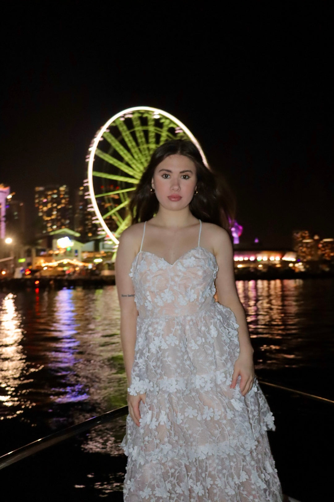 Starlit Romance Lace Tiered Dress – Enchanting Elegance